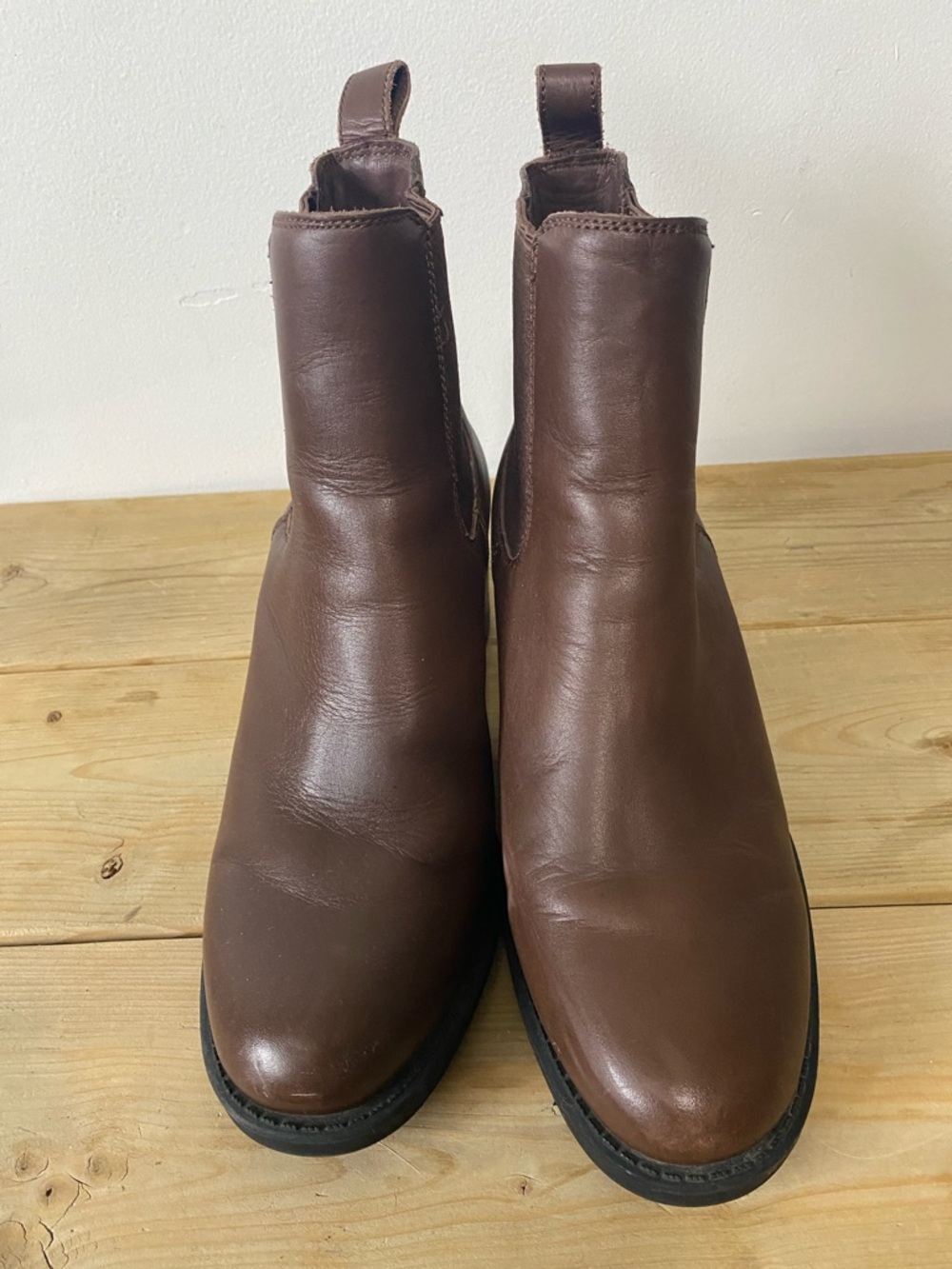 Cougar Fargo Brown Leather Chelsea Block Heel Ankle Boots 9M - Picture 6 of 12